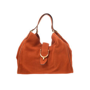 Gucci Stirrup Camel Tan Brown Tan Suede Handbag